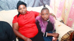 Agnes Mokeira (left) with her daughter Stella Akinyi (right)